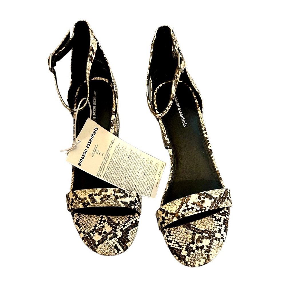 Amazon Essentials faux snakeskin block heels. Size 10. NWT. Never worn - Picture 3 of 5